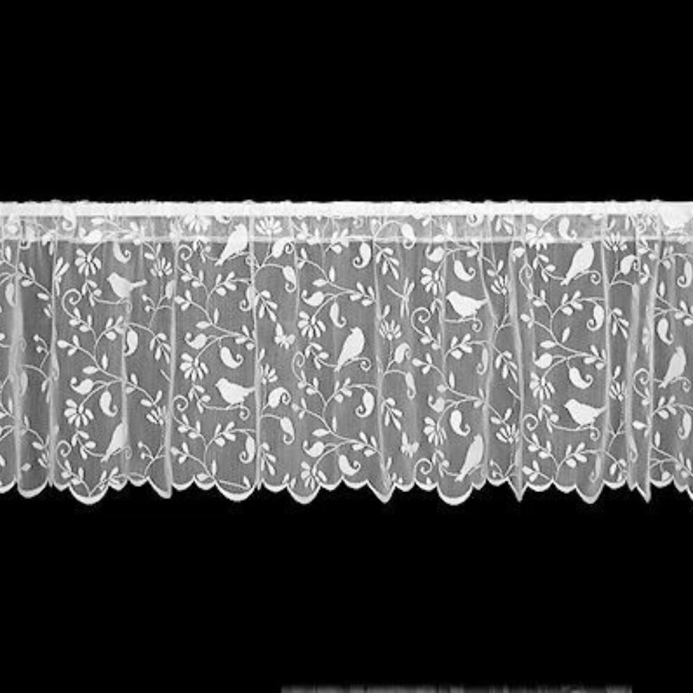 Bristol Garden White Lace Window Valance by Heritage Lace